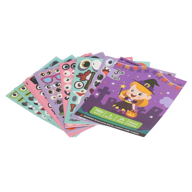 Pegatinas De Juguetes Educativos, Pegatinas De Cambio De Cara, 17 X 14 Cm, 24 Piezas Para Bodas Amonsee Otros