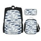 thumbnail image 1 of Easygdp Blue Fish Mochila para Niños y Niñas con Set de Caja de Almuerzo y Estuche para Lápices 3 en 1, Mochila Escolar Estampada para Adolescentes, 1 of 7