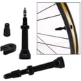 thumbnail image 3 of BUZIFU 2pcs Tubeless Valve Stem Presta Tubeless Valve Kit Universal Bicycle Valve Stem Core Copper with Valve Cap Dust Covers and Valve Core Remover Tool for Road MTB Bike Tubeless Tyres (40mm), 3 of 6