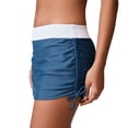 thumbnail image 4 of Free Country Women's Side Shirred Swim Skirt Slate/White XL, 4 of 4