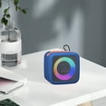 thumbnail image 5 of RGB Bluetooth Speaker with Colorful Lights, Long Battery Life, Low Latency, Bluetooth 5.3, Wide Sound for Parties, Gaming, Home, Portable, 500mAh, 10m Range, Black/Blue/Red/Green, 5 of 5