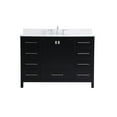 thumbnail image 3 of Elegant Decor Irene 48" Solid Wood Single Bathroom Vanity w/ Backsplash in Black, 3 of 8
