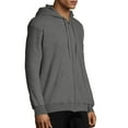 thumbnail image 3 of Hanes Ultimate Cotton Adult Fleece Full-Zip Hoodie , L, Charcoal Heather, 3 of 4