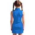 thumbnail image 6 of YUEHUA Girls Tennis Golf Dress Sleeveless Athletic Half Zipper Outfits Built-in Bra Pickleball Sleeveless Athletic Dress Workout Aged 4-14Year, 6 of 6