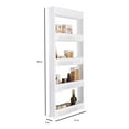 thumbnail image 5 of Simplify 5 Tier Slim Slide Out Plastic Storage Cart 21" Lx 5" Wx 40.2" H in White, 5 of 7