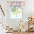 thumbnail image 6 of Valance Curtains for Kitchen Windows Spring Flower Easter Rabbit Rod Pocket Valance Colorful Checkered Pink Short Window Curtain Topper for Bedroom Living Room Bathroom 54x18in,1&nbsp;Panel, 6 of 9
