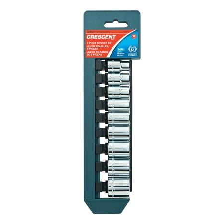 

Crescent Assorted Sizes x 3/8 in. drive Metric 12 Point Socket Set 9 pc.
