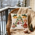 thumbnail image 6 of Cinvoph 18"x18" Embroidered Christmas Throw Pillow Covers Linen Festive Xmas New Year Holiday Decorative Pillow Cases for Couch Sofa Bed Chair Living Room Party Winter Home Decoration, 6 of 6