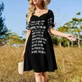 thumbnail image 4 of MANSIÓN ENCANTADA: Vestido vintage con estampado publicitario de Liberty Square, vestido de verano de lujo, vestidos para damas., 4 of 7