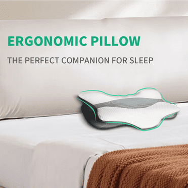 HUBEIYICHAO Memory Foam Pillows for Pain Relief Sleeping, Ergonomic Pillow Queen Size