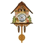 Sorven Home Decor Cuckoo Clock, Black Forest House Antique Clock 1.5V for Living Room