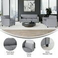 thumbnail image 3 of Flash Furniture HERCULES Diplomat Series Reception Set in Gray LeatherSoft, 3 of 11