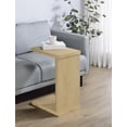 thumbnail image 2 of Clower Engineered Wood C-Shaped Sofa Side Table Light Oak, 2 of 10
