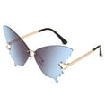 thumbnail image 2 of Fashion Gradient Butterfly Sunglasses For Women Sun Protection Vintage Rimless Sunglasses Eyewear Party Decor, 2 of 7