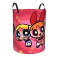thumbnail image 2 of The Powerpuff Girls Laundry Basket Circular Laundry Hamper Dirty Clothes Storage Bucket Toy Organizer With Handles For Bedroom Bathroom College Dorm Medium, 2 of 8