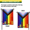 thumbnail image 3 of FLAGWIN Progress Pride Flags EVERYONE IS WELCOME HERE 12x18 LGBTQ Garden Rainbow Pride Flag with Vivid Color and Durable Nylon, Inclusive Gay Outdoor Flag for Yard Lawn or Room（Stand not included）, 3 of 7