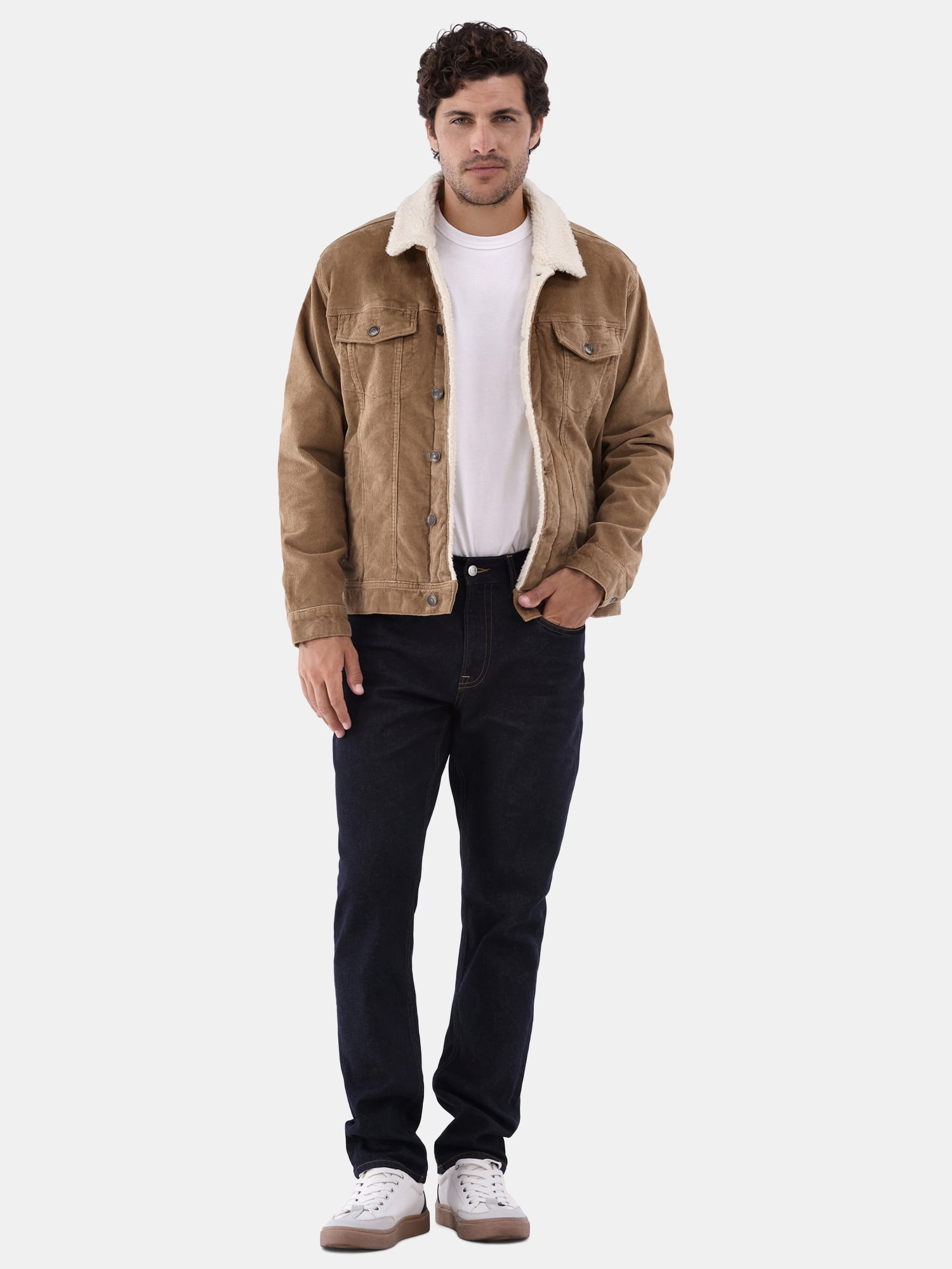 George Men's & Big Men's Fleece Lined Trucker Jacket, Sizes S-3XL