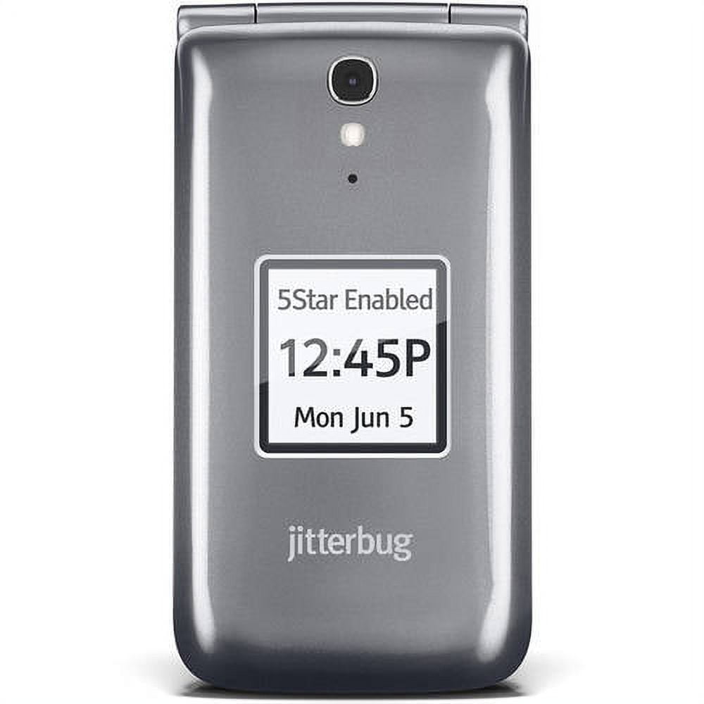 Jitterbug 4043S5RRY Flip Easy-to-Use 4G Prepaid Cell Phone Graphite