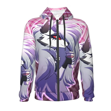 Helluva Boss Wolf-like Teenager Hoodies Sweatshirts Shirt Casual Zipper Coat Hooded Hoody For Boys And Girls Large