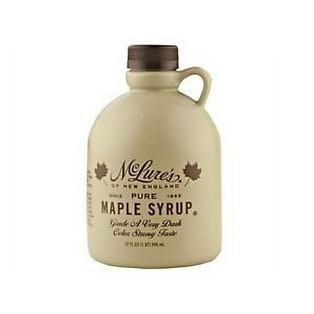 McLures Pure Maple Syrup, Grade A Very Dark, Two 32 oz. Bottles