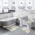 thumbnail image 5 of Sage Green Ocean Bath Mat 3 Piece Bathroom Rug Set, Coastal Grey Coral Starfish Shell Non Slip Bath Rug Contour Mat and Toilet Lid Cover, Absorbent Shower Mats Soft Bath Rugs and Mats Sets, 5 of 8