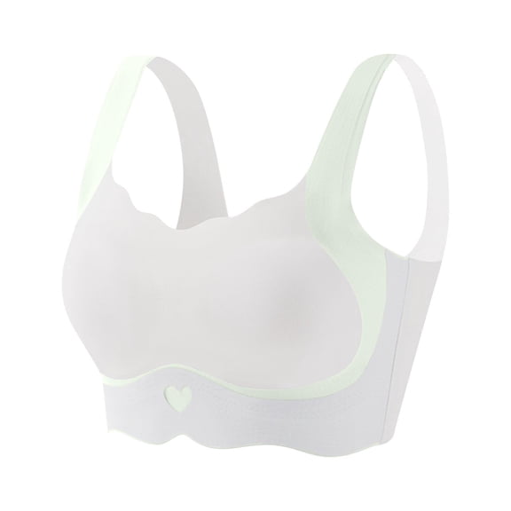 ATOGUTA Training Bra for Girls Size 7 Stretch Straps Crop Seamless Cami Sports Bralettes Bra for Teens Green