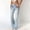 Blue, variant on Womens High Waisted Flare Jeans Low Rise Stretchy Washed Slim Fit Denim Pants Retro Casual Trendy Vacation Trousers