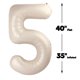 thumbnail image 3 of Globo número 15 color blanco crema de 40" Upgesy, 3 of 6