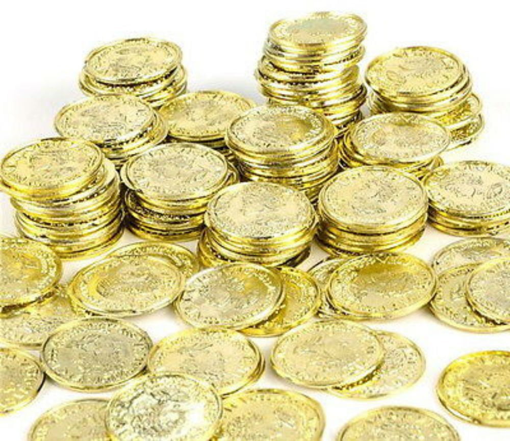 plastic play coins