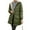 Army Green, variant on Women's Solid Color Thick Long Sleeve Fashion Coat Jacket with Geometric Wave Hood, Mid Length Plush Insulated Coat for Cold Weather Comfort,Black L