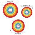 thumbnail image 3 of Round rainbow coaster coffee drink coaster heat-resistant pad non-slip insulation pad dini, 3 of 5