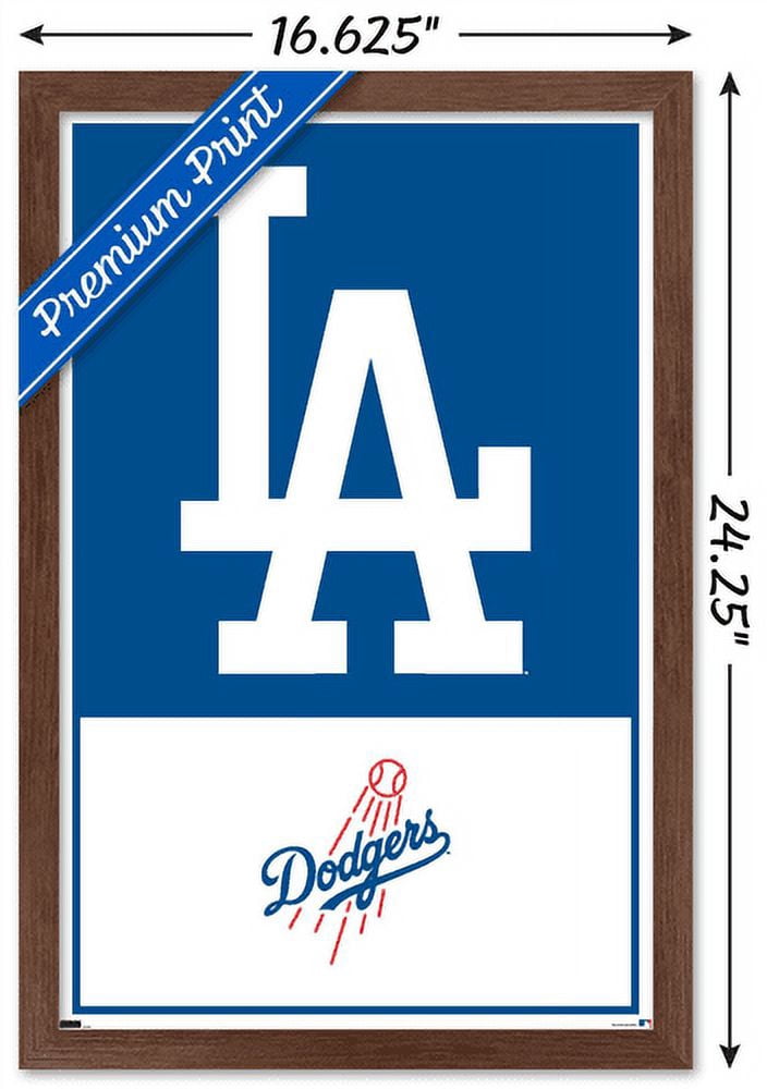 MLB Los Angeles Dodgers - Logo 22 Wall Poster, 14.725" x 22.375" Framed