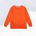 thumbnail image 6 of HAOTAGS Kids Round-Neck Long-Sleeve Sweatshirts (Ages 1 to 13) Lightweight, Soft Pullover Top for Boys and Girls Orange Size 10, 6 of 6
