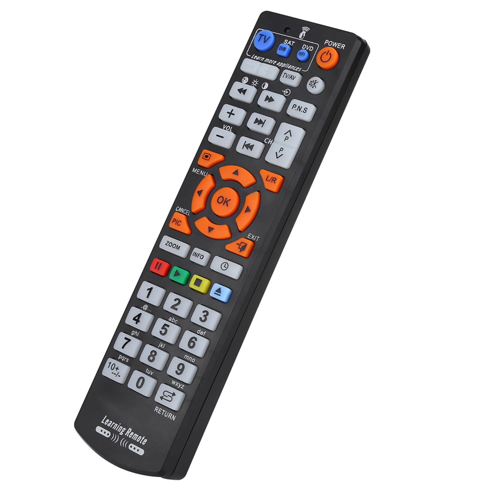 Yajisi Smart Universal Learning Remote Control, Multi-Device IR Infrared Controller for TV CBL DVD SAT Box, Dual Units (7.28 x 1.97 x 1.18 in / 18.4 x 4.7 x 2.2 cm), Elegant Sleek Black Design