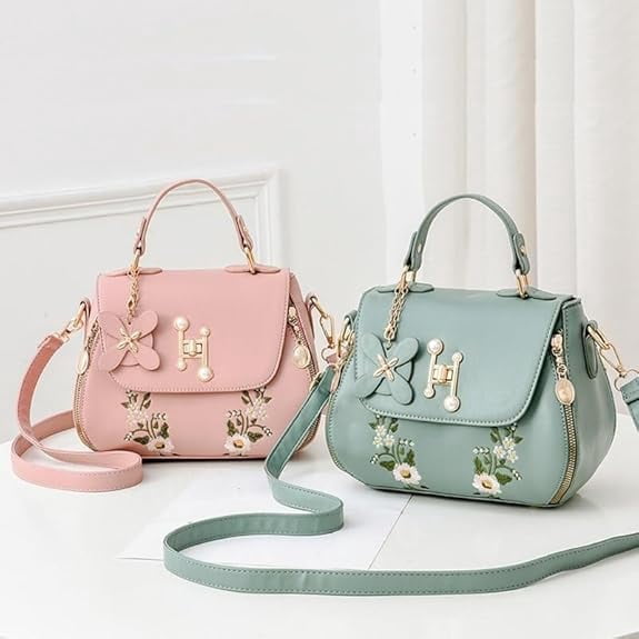 Women's Handbags and Purses Casual Messenger Embroidered Top Handle Satchel Trendy Work Crossbody Shoulder Bags