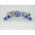 thumbnail image 2 of Faship Gorgeous Blue Rhinestone Crystal Floral Hair Comb, 2 of 6