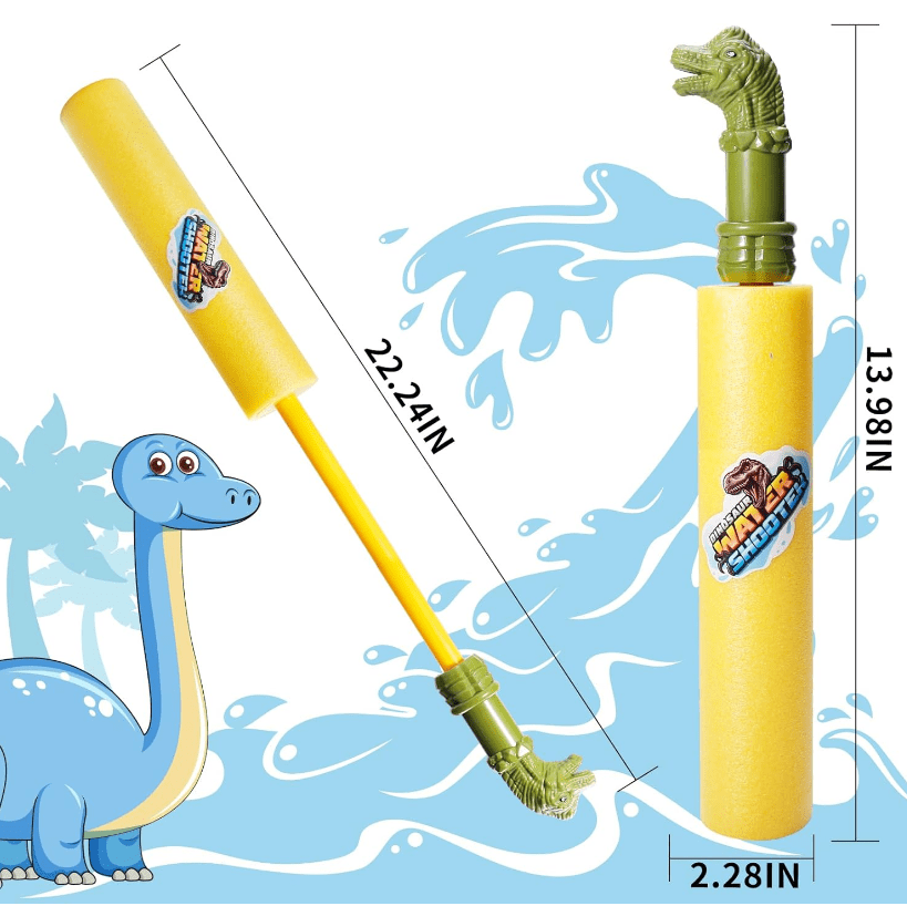 9 Pack Water Blaster Pool Toys Summer Lake Pool Deals Game Blaster Outdoor Water Shooters Swimming Play Activities for Kids Teens Adults (9 Dinosaurs)