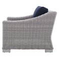 thumbnail image 6 of Lounge Chair and Ottoman, Sunbrella, Rattan, Wicker, Light Grey Gray Blue Navy, Modern Contemporary Urban Design, Outdoor Patio Balcony Cafe Bistro Garden Furniture Hotel Hospitality, 6 of 10