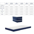 thumbnail image 2 of ZXNYH Folding Mattress, Tri-fold Memory Foam Mattress Topper with Washable Cover, 4-Inch, Twin XL Size, Play Mat, Foldable Bed, Guest beds, Camp Portable Bed, Blue, 38"*78"*4", 2 of 5