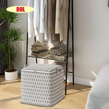 Clearance Under $5 Boovnll Clothes Storage, Large Capacity Foldable Thicken Non-Woven Storage Bags with Reinforced Handles & Zippers for Home, Clothing, Blanket, Comforters, Storage and Organization