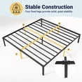 thumbnail image 4 of Allewie King Size Bed Frame, 14 inch Metal Platform Beds with Storage Space, No Box Spring Needed and Easy Assembly, Black, 4 of 9