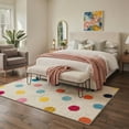 thumbnail image 4 of GENIMO 2' x 6' Polka Dot Runner Rug, Machine Washable Non-Slip Low Pile Hallway Rug for Kitchen Entryway, Multicolor, 4 of 5