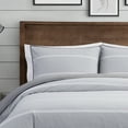 thumbnail image 3 of Brooklyn Loom Niari Yarn Dye Stripe Grey Cotton 2-Piece Twin XL Comforter Set, stripe themed, for Men and Women, OEKO-TEX Certified Confidence, 3 of 9