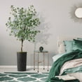 thumbnail image 5 of Artificial Tree in Geometric Spiral Pattern Planter, Fake Eucalyptus Silk Tree for Indoor and Outdoor Home Decoration - 66" Overall Tall (Plant Pot Plus Tree), 5 of 5