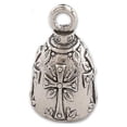 thumbnail image 2 of Guardian Bell, Metal, Holy Cross, Motorcycle Rider, Biker, Good Luck Bell, .75" x 1", 2 of 4