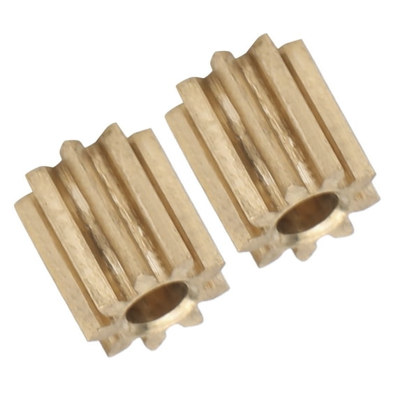 Rdeghly Drive Gear,Brass Gear,2pcs Motor Pinion Gear Brass Replacement For Duplo Intelli Lok Module 0.4 9 Teeth