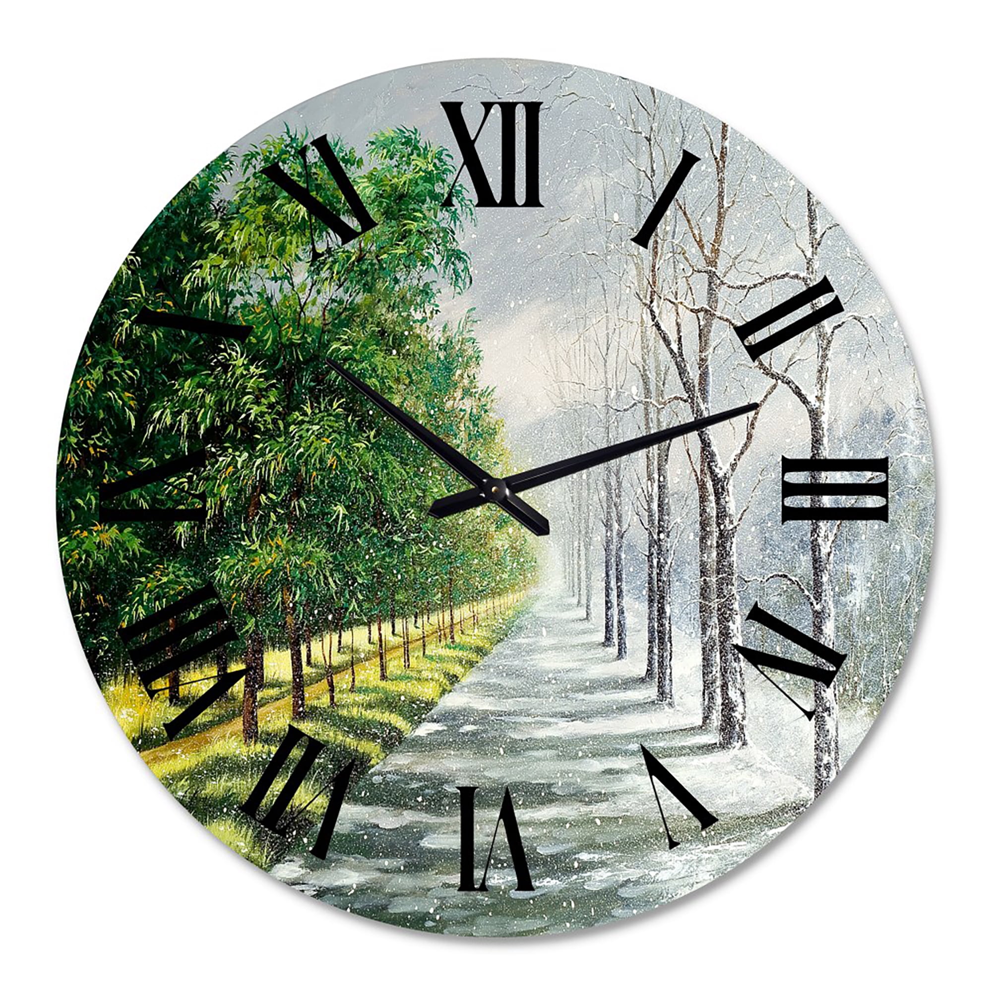 Designart 1 in Quartz Country Wall Clock