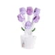 thumbnail image 2 of Figura de rosas de cristal, adorno de flores de cristal, arte, 3D, decoración del hogar Feng Shui, adornos de de flores de rosas para mujeres en púrpura, 2 of 8