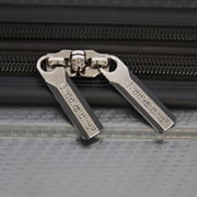 حقيبة سفر Brookstone Keane 29 Hardside Large Checked Expender Spinner للسفر، باللون الفحمي