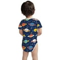 thumbnail image 3 of Junzan Planets and Stars Print Short-Sleeve Baby Climbing Clothes, Bodysuits for Infant One-Piece for Baby Boys & Girls Baby Clothes Baby Romper with Snap Closure-2 Years, 3 of 6